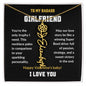 GIRLFRIEND | Flower name necklace | Black