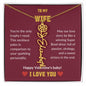WIFE | Flower name necklace | Valentines | D.Red