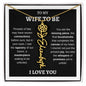 WIFE TO BE | FLOWER NAME NECKLACE | Black