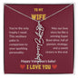 WIFE | Flower name necklace | Valentines | D.Red