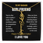 GIRLFRIEND | Flower name necklace | Black