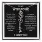 WIFE TO BE | FLOWER NAME NECKLACE | Black