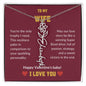WIFE | Flower name necklace | Valentines | D.Red