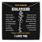 GIRLFRIEND | Flower name necklace | Black