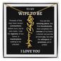 WIFE TO BE | FLOWER NAME NECKLACE | Black