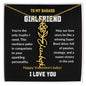 GIRLFRIEND | Flower name necklace | Black