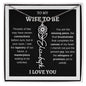 WIFE TO BE | FLOWER NAME NECKLACE | Black