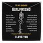 GIRLFRIEND | Flower name necklace | Black