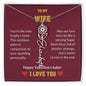 WIFE | Flower name necklace | Valentines | D.Red