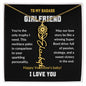 GIRLFRIEND | Flower name necklace | Black