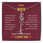 WIFE | Flower name necklace | Valentines | D.Red