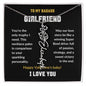 GIRLFRIEND | Flower name necklace | Black