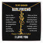 GIRLFRIEND | Flower name necklace | Black
