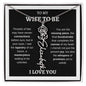 WIFE TO BE | FLOWER NAME NECKLACE | Black