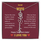 WIFE | Flower name necklace | Valentines | D.Red