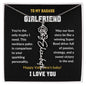 GIRLFRIEND | Flower name necklace | Black