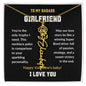 GIRLFRIEND | Flower name necklace | Black