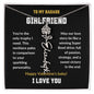 GIRLFRIEND | Flower name necklace | Black