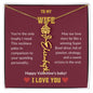 WIFE | Flower name necklace | Valentines | D.Red