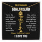 GIRLFRIEND | Flower name necklace | Black