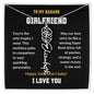 GIRLFRIEND | Flower name necklace | Black