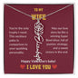 WIFE | Flower name necklace | Valentines | D.Red