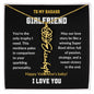 GIRLFRIEND | Flower name necklace | Black