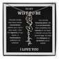 WIFE TO BE | FLOWER NAME NECKLACE | Black