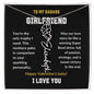 GIRLFRIEND | Flower name necklace | Black