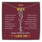 WIFE | Flower name necklace | Valentines | D.Red