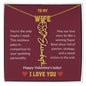 WIFE | Flower name necklace | Valentines | D.Red