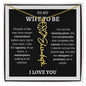WIFE TO BE | FLOWER NAME NECKLACE | Black