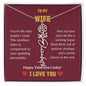 WIFE | Flower name necklace | Valentines | D.Red