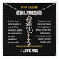 GIRLFRIEND | Flower name necklace | Black