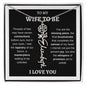 WIFE TO BE | FLOWER NAME NECKLACE | Black