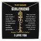 GIRLFRIEND | Flower name necklace | Black