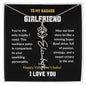 GIRLFRIEND | Flower name necklace | Black
