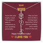 WIFE | Flower name necklace | Valentines | D.Red