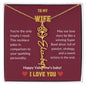 WIFE | Flower name necklace | Valentines | D.Red