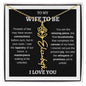 WIFE TO BE | FLOWER NAME NECKLACE | Black