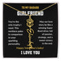 GIRLFRIEND | Flower name necklace | Black