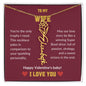WIFE | Flower name necklace | Valentines | D.Red