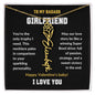 GIRLFRIEND | Flower name necklace | Black