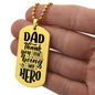 ENGRAVED DOG TAG - Thank you hero