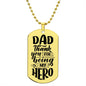 ENGRAVED DOG TAG - Thank you hero