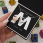 Mother's Day 'M' | Forever Love Necklace | Black
