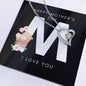 Mother's Day 'M' | Forever Love Necklace | Black