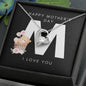 Mother's Day 'M' | Forever Love Necklace | Black