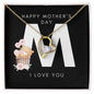 Mother's Day 'M' | Forever Love Necklace | Black