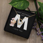 Mother's Day 'M' | Forever Love Necklace | Black